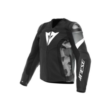 Dainese Veste En Cuir Avro 5 noir-blanc-anthracite