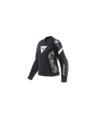 Dainese Giacca in pelle Avro 5 donna nero-nero-bianco