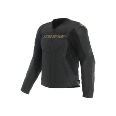Giacca in pelle Dainese Racing 5 nero-oro