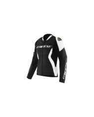 Giacca in pelle Dainese Racing 5 donna nero-bianco