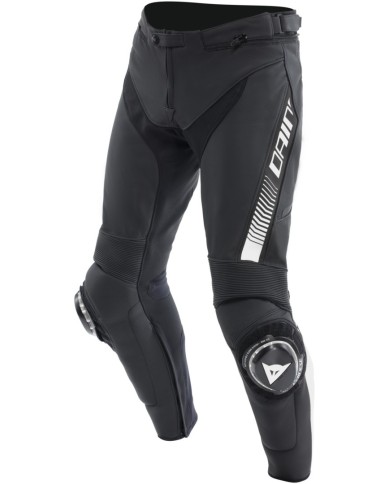 Dainese Pantalon de Cuir Super Speed noir-blanc
