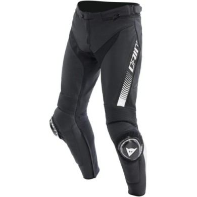 Dainese Pantalon de Cuir Super Speed noir-blanc
