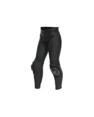 Pantaloni in pelle da donna Dainese per Delta 4 nero-nero