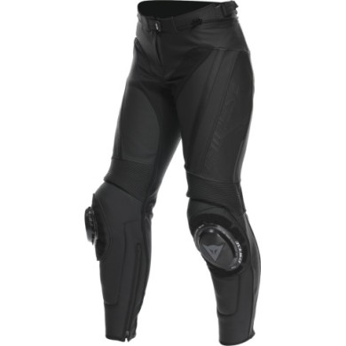 Pantaloni in pelle da donna Dainese per Delta 4 nero-nero