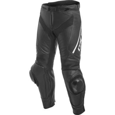 Dainese Delta 3 Hose Leder kurz lang schwarz-schwarz-weiss