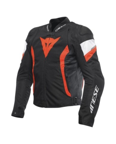 Dainese Jacke Avro 5 Tex schwarz-fluo rot-weiss