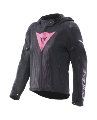 Giacca Dainese Super Sprint Air Tex donna nero-rosa-viola