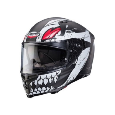 Caberg Avalon X Punk casco integrale nero-bianco-rosso opaco