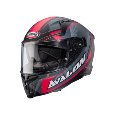 Caberg Avalon X Optic casco integrale nero-grigio-rosso opaco