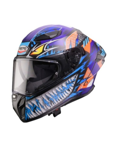 Caberg Drift Evo II Nobo casco integrale nero opaco arancio blu