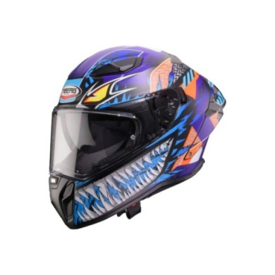 Caberg Casque intégral Drift Evo II Nobo noir mat orange bleu
