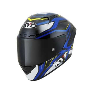 KYT Casque intégral NZ-Race Carbon Stride carbone-bleu-jaune
