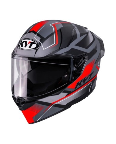 KYT Integralhelm R2R Parsec matt-grau-rot