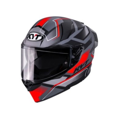 KYT Casque intégral R2R Parsec gris-rouge mat