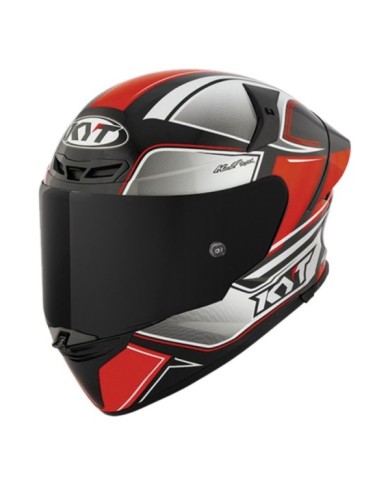 KYT Casque intégral TT-Revo Tourist noir-rouge-argent
