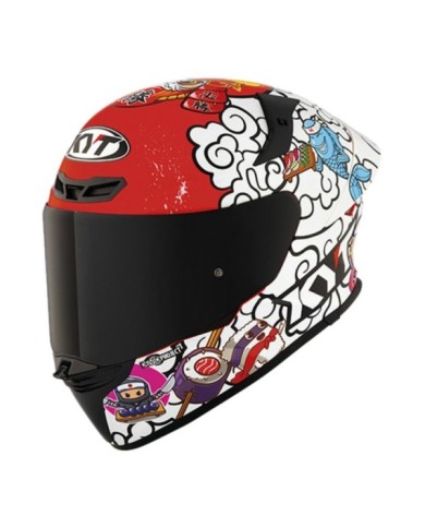 KYT Casque intégral TT-Revo Sushi Time rouge-noir-blanc