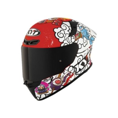 KYT Casco integrale TT-Revo Sushi Time rosso-nero-bianco