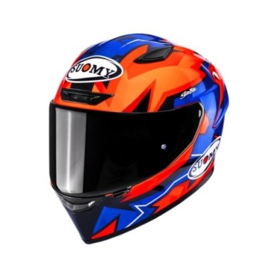 Suomy Casco integrale Track-1 Firestorm arancione-blu-nero