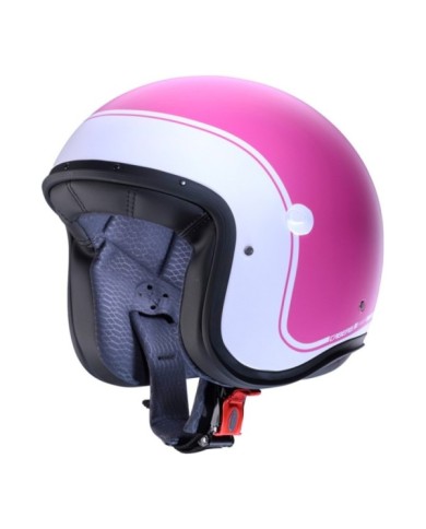 Caberg Casque jet Freeride X Imola fuchsia-blanc mat