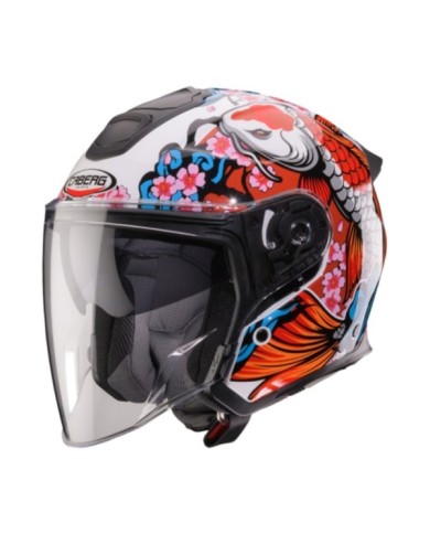 Caberg Flyon II Koi casco jet bianco-rosso-blu