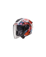 Caberg Casque jet Flyon II Koi blanc-rouge-bleu