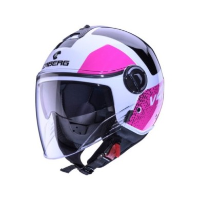 Caberg Casque jet Riviera V4X Alpha blanc-fuchsia-noir
