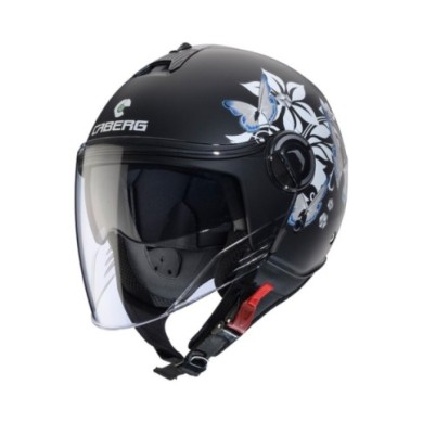 Caberg Casque jet Riviera V4X Mia noir-blanc-gris mat