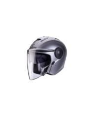 Casco jet Caberg Soho in argento scuro opaco