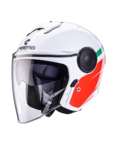 Caberg Casque jet Soho Zephyr blanc-rouge-vert