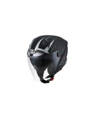 KYT Casco jet D-City Lucent nero-argento opaco
