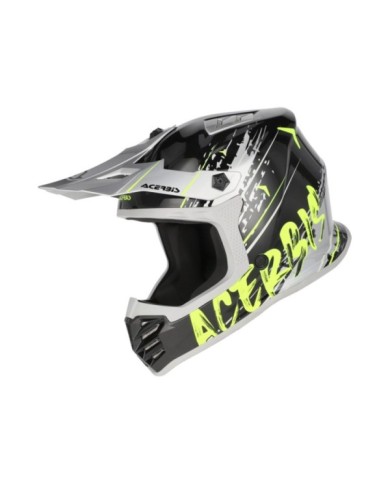 Acerbis Casco da motocross PROFILE Junior nero-giallo