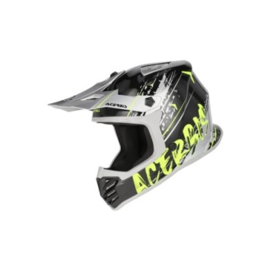 Acerbis Casco da motocross PROFILE Junior nero-giallo