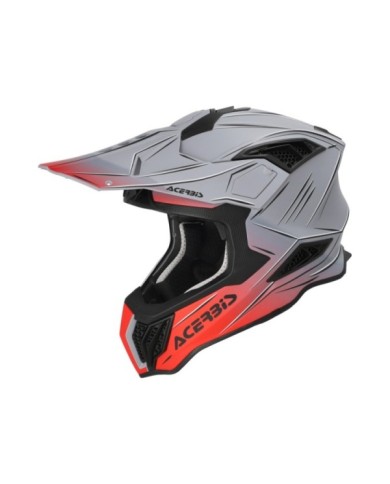 Acerbis Casco da motocross AIRSTRIKE-X grigio-rosso