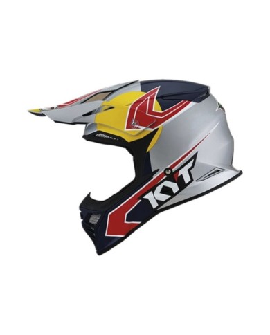 KYT Casque tout-terrain Skyhawk Taddy Replica bleu-gris-jaune