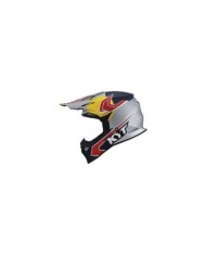 KYT Casco fuoristrada Skyhawk Taddy Replica blu-grigio-giallo