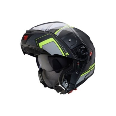 Caberg Levo X Elite casco modulare nero-grigio-giallo neon opaco