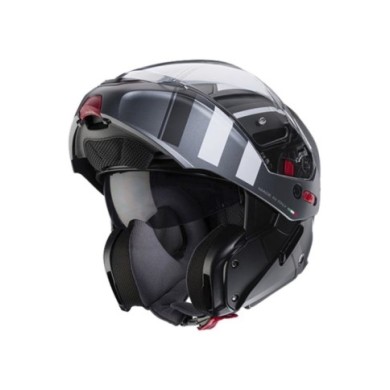 Caberg Casque modulable Horus X Road noir-argent foncé-blanc mat