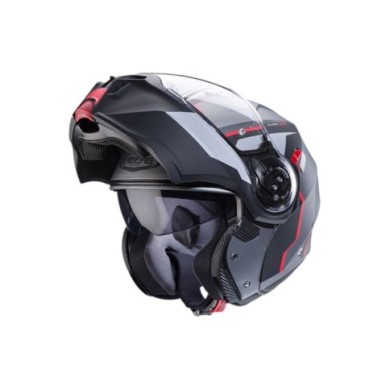 Caberg Casque modulable Duke Evo Move argent foncé-noir-rouge mat