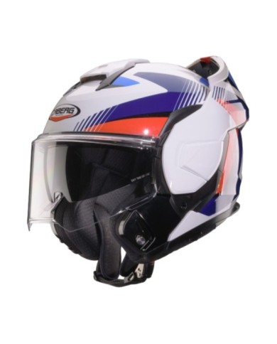 Caberg Trip Lunar casco modulare bianco-blu-rosso