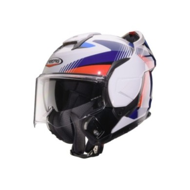 Caberg Casque modulable Trip Lunar blanc-bleu-rouge