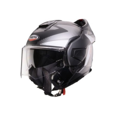 Caberg Trip Lunar casco modulare grigio opaco bianco