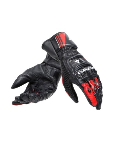 Guanti in pelle Dainese Druid 4 nero-rosso-bianco