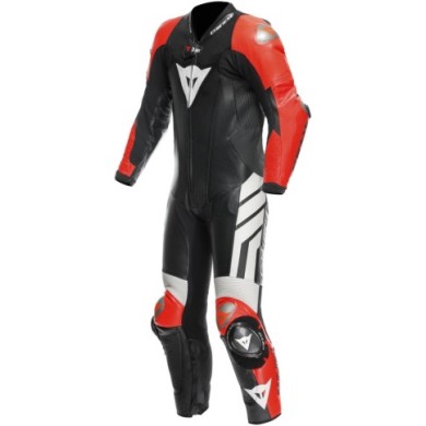 Tuta in pelle Dainese D-Air perf. 1-tlg Mugello 3 nero-fluo
