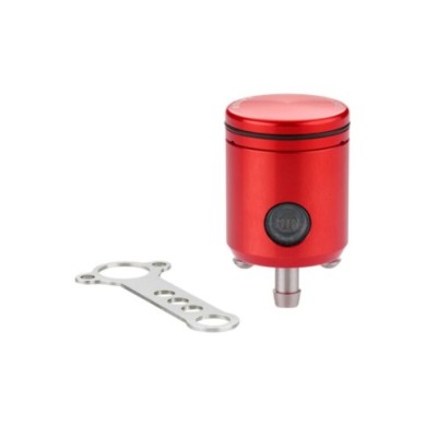 Rizoma Serbatoio liquido freni, alluminio, rosso Volume 15 cm3