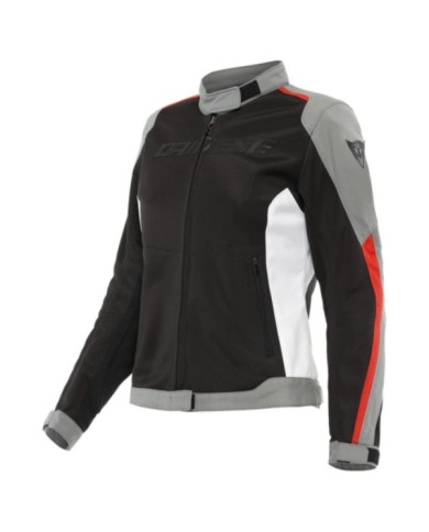 Dainese Damen Jacke D-Dry Hydraflux 2 Air schwarz-grau-rot