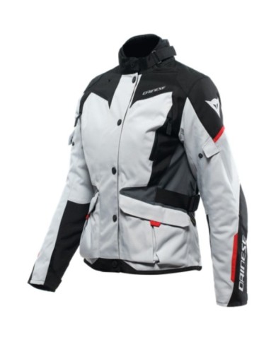 Dainese Damen Jacke D-DRY Tempest 3 grau-schwarz-rot
