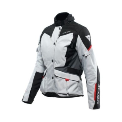 Dainese Giacca D-Dry Tempest Donna grigio-nero-rosso