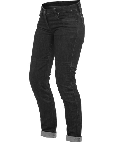 Dainese DENIM SLIM TEX Pantalons pour dames noir