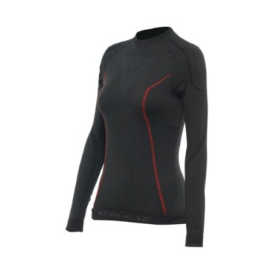 Dainese T-shirt fonctionnel LS Thermo pour femmes noir-rouge XS