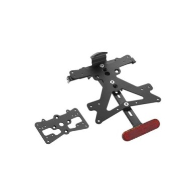 Rizoma Support universel de plaque d´immatric. Avec éclairage, noir